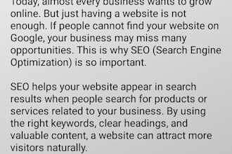 write SEO blog posts and website