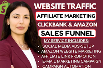 promote affiliate marketing sales funnel or clickbank amazon affiliate website