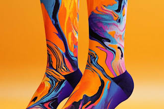 draw custom and unique socks design