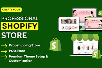 develop a professional pod and branding shopify store