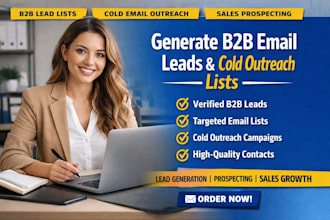 generate b2b email leads cold outreach email list