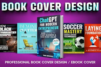 design 3d book mockups, ebook promo packs, kindle thumbnails, and paperback 3d