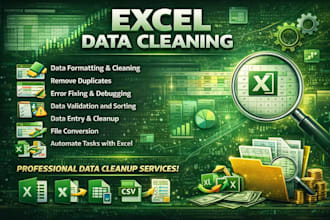 do excel data cleaning and spreadsheet clean up