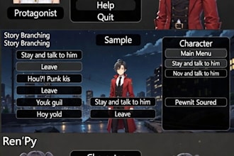code your renpy visual novel with branching stories and gui