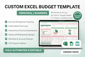 create custom excel budget template spreadsheet annual finance google sheets csv