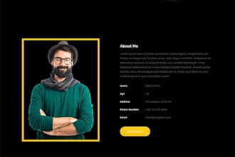 create portfolio website personal portfolio resume website cv wordpress website