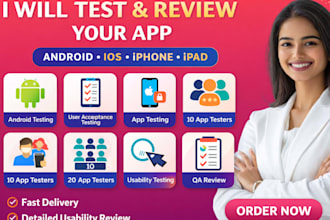 do app testing and website testing,QA,uat,iphone,ipad and android user testing