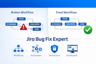 provide fix jira bugs errors and configuration issues fast