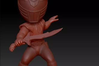 sculpt 3d ranger chibi miniature,3d pokemon toy,3d doll articulated,3d for print