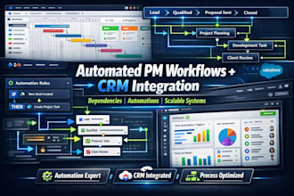 set up automated project management workflows and dependencies in jira, asana