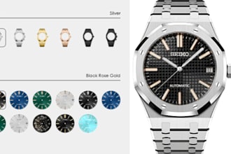 customize 2d 3d watch configurator on shopify kickflip and shopify zakeke