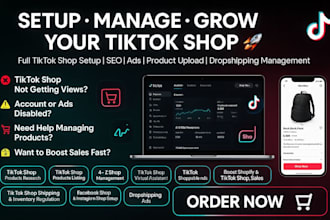 setup tik tok shop tik tok shop marketing manage tiktok ads tiktok dropshipping