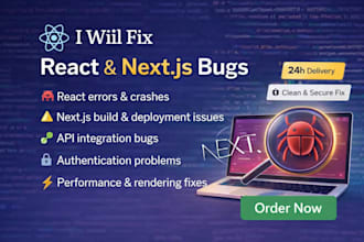 fix react or next js bugs fast and professionally