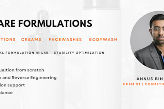 develop custom formulations for you skincare products