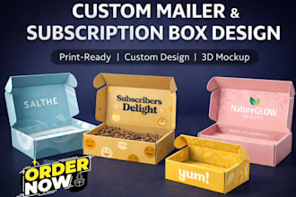 design a custom mailer box subscription box design packaging box