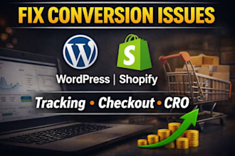 fix ecommerce website conversion issues on wordpress and shopify