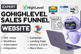 setup gohighlevel salesfunnel, build go high level website, ghl expert, workflow
