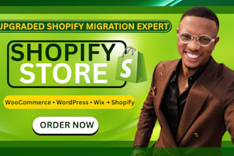 migrate wordpress to shopify store, woocomerce or wix to shopify store migration
