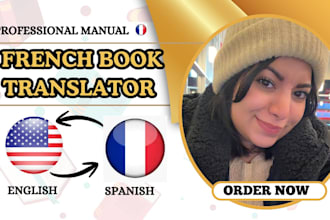 manually translate your book from english to french, french to english translate