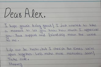 write letters and notes for you
