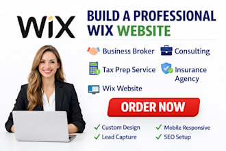 build business broker consulting tax prep service insurance agency wix website