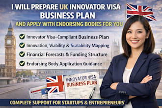 prepare UK innovator visa business plan and apply with endorsing bodies for you