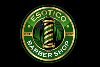 design outstanding barber shop, barber, spa and beauty salon logo