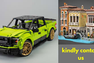 custom 3d lego design 3d lego car lego building lego moc with manual instruction