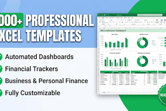 provide 1000 excel templates for automated business finance and data tracking