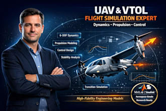 simulate flight dynamic, propulsion and control design for uav and vtol aircraft