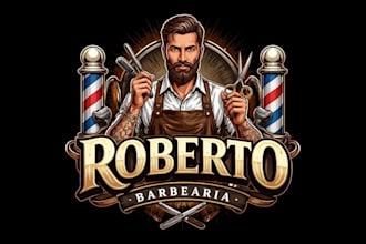 design barbershop beauty salon vintage emblem barber logo t shirt