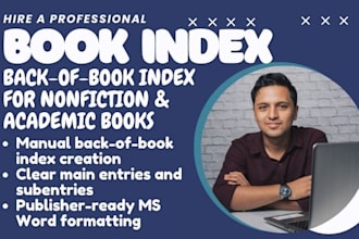 create a professional back of book index for your nonfiction or academic book