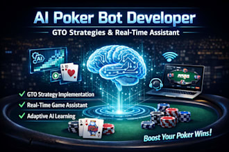 develop an ai poker bot with gto strategies and real time assistant