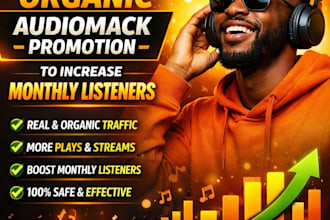 do organic audiomack promotion to increase monthly listeners