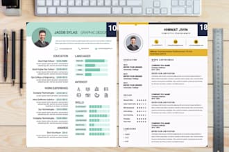 create a modern student CV resume and print ready PDF