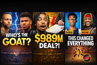 design youtube thumbnails for basketball or nba channel