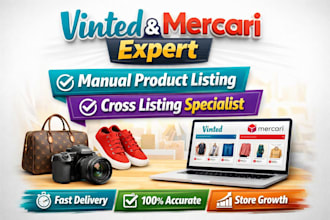 do manual product listing and cross listing on vinted and mercari
