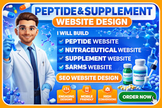 design peptide website nutraceutical website supplement website sarms website