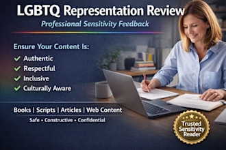 review lgbtq representative with sensitivity feedback