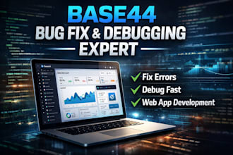 build base44 bug fix, base44 debugging, base44 web app, base44 expert developer