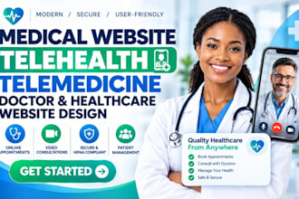 build medical website telehealth telemedicine doctor healthcare website