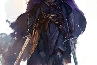 fantasy dnd character illustration