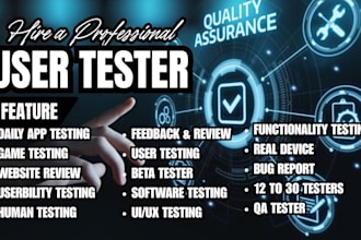 website QA testing bug testing UI UX review usability testing beta testing