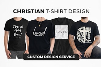make christian t shirt design for male, female, brand and apparel