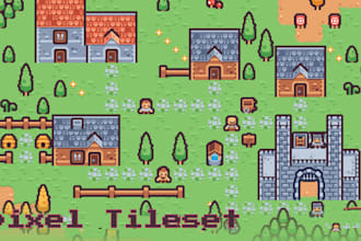 make pixel art tileset top down pixel art background tile map asset for 2d game