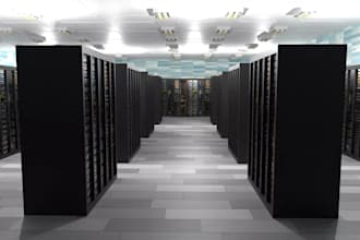design 3d data centre, ai data facility, control room, server center