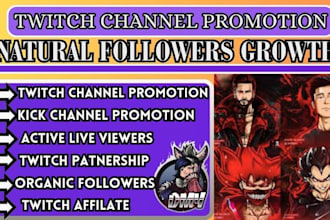 boost twitch live viewers organically with twitch channel promotion