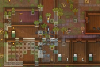 make pixel art custom tileset design for games high quality game assets
