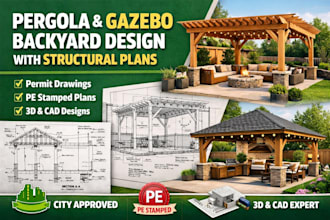 design pergola gazebo backyard design with structural plans