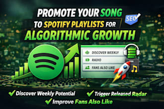 promote your song to spotify playlists for algorithmic growth